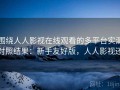 围绕人人影视在线观看的多平台实测对照结果：新手友好版，人人影视还